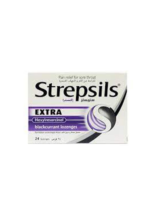 Generic - Reckitt Benckiser Strepsils Extra Lozenges Blackcurrant-Pack Of 24 - Image 1