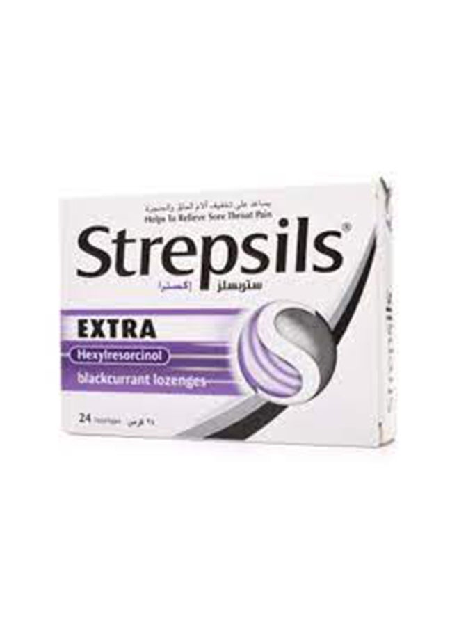 Generic - Reckitt Benckiser Strepsils Extra Lozenges Blackcurrant-Pack Of 24 - Image 1