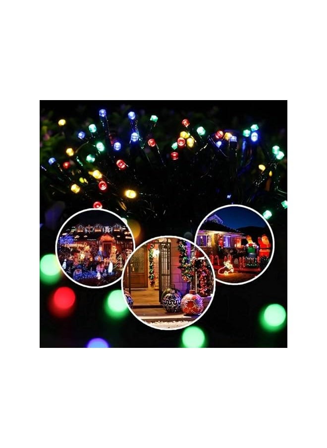 The Bros LED Remote Control Solar Light String, 8 Modes Waterproof Rechargeable Auto On/Off Fairy Lights for Garden, Patio, Balcony, Fence, Yard Outdoor Decoration (1Pcs Colorful 72ft 200 Lamp)  - Image 3