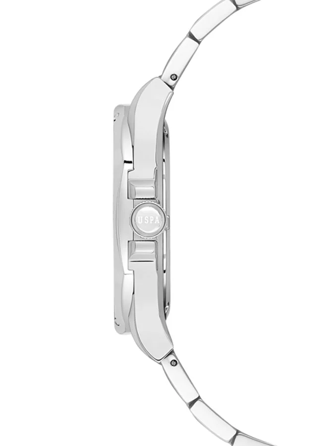 U.S. Polo Assn. Fundamental Stainless Steel Bracelet Quartz Analog Watch for Men, 41mm