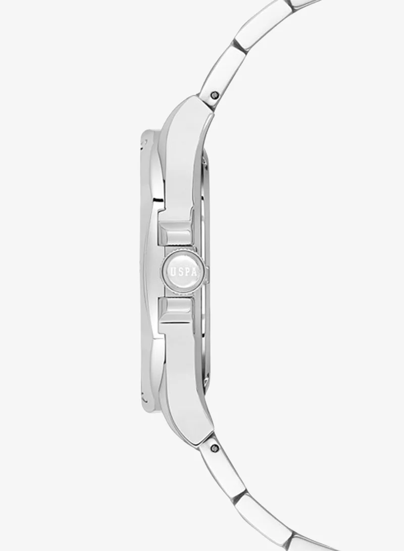 U.S. Polo Assn. Fundamental Stainless Steel Bracelet Quartz Analog Watch for Men, 41mm