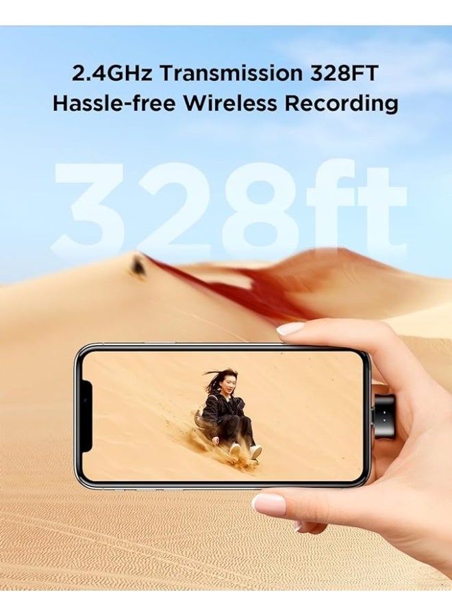 BOYA Magic-02 Wireless Lavalier Microphone, 30Hrs Battery,328FT LOS Range,Safety Track&Limiter,4-in1 Mini Lapel Wireless Mic for Android iPhone Camera Laptop PC, Ai Noise Reduction for TikTok YouTube - Image 3