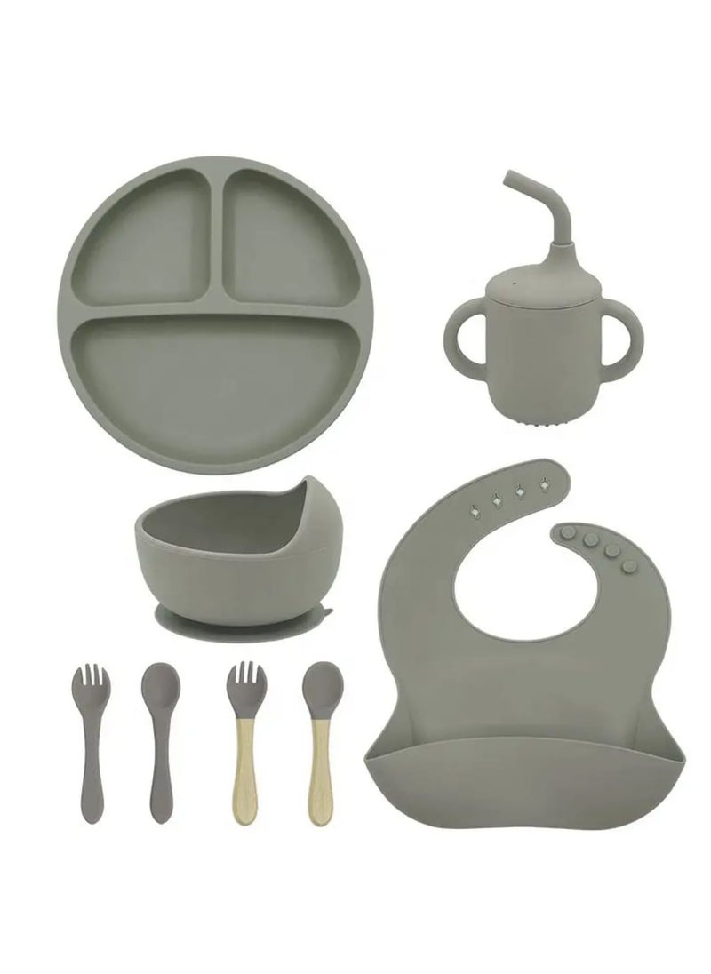 Generic Silicone Baby Cutlery Set - Complete 8 Pieces 