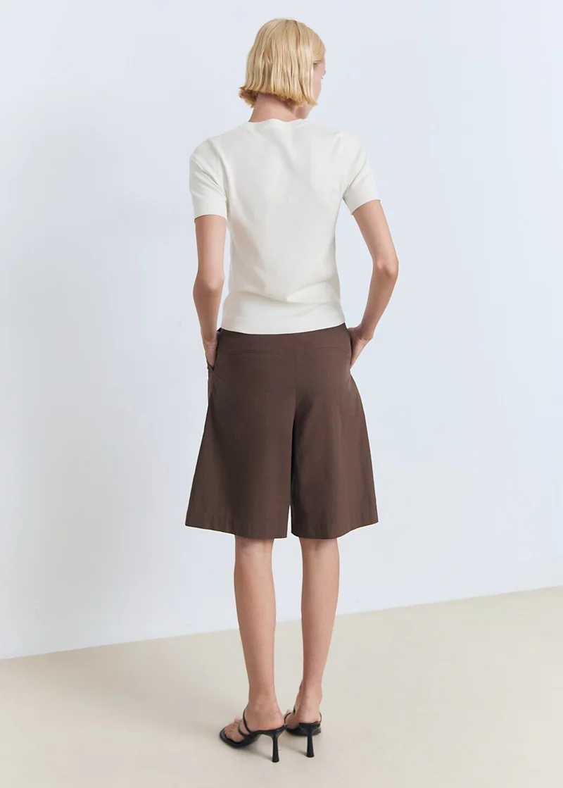 MANGO Short-sleeved fine-knit sweater