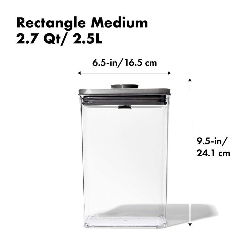 OXO STL POP RECTANGLE MEDIUM - 2.7 QT / 2.6 L - Image 2