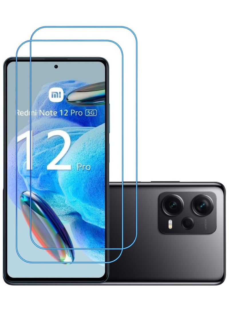 ACLIX 2 Pieces Antistatic ESD Dustproof Premium Quality High Definition Clear Tempered Glass Screen Protector Designed For Xiaomi Redmi Note 12  Pro - Image 1