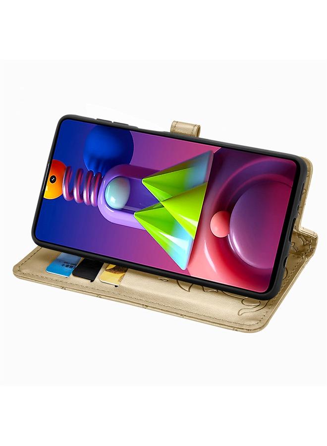 اس-توب جراب لهاتف Samsung Galaxy M51، جراب جلدي أفقي منقوش عليه قطة وكلب لطيف مع حامل / فتحة بطاقة / محفظة / حبل - Image 5