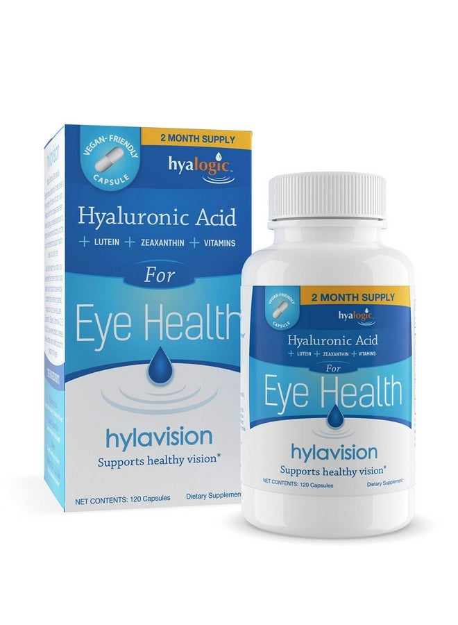 Hyalogic Hylavision Eye Health Supplements: Hyaluronic Acid Lutein And Zeaxanthin Dietary Supplements For Vision Support (120 Capsules) Vegan Formula By Hyalogic - Image 1