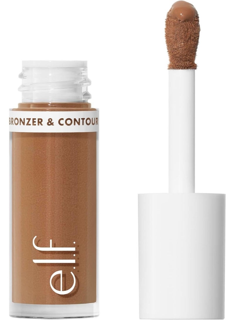 إلف برونزر سائل مموه وتحديد الوجه، تركيبة حريرية عالية الصبغة، يخلق توهجًا برونزيًا يدوم طويلًا ومظهرًا طبيعيًا، نباتي وخالٍ من القسوة، 3 درجات فاتحة - Image 1