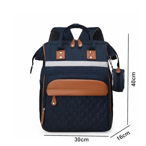 Winnies Diaper Bag for Mothers for Travel | Baby Diaper Bag Backpack with Insulated Bottle Pockets | Maternity Bags for Mother and Baby | Multi-Compartment Mother Bag (Navy Blue) - Image 2
