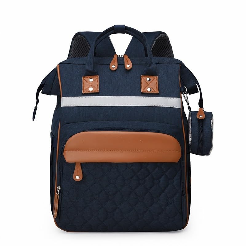 Winnies Diaper Bag for Mothers for Travel | Baby Diaper Bag Backpack with Insulated Bottle Pockets | Maternity Bags for Mother and Baby | Multi-Compartment Mother Bag (Navy Blue) - Image 1