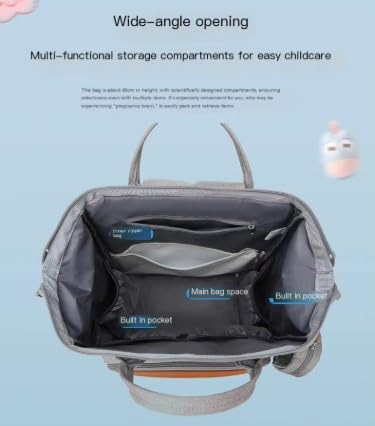 Winnies Diaper Bag for Mothers for Travel | Baby Diaper Bag Backpack with Insulated Bottle Pockets | Maternity Bags for Mother and Baby | Multi-Compartment Mother Bag (Navy Blue) - Image 3