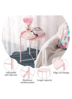 PENG GENERAL Removable and Foldable Round Side Table Pink  - Image 3