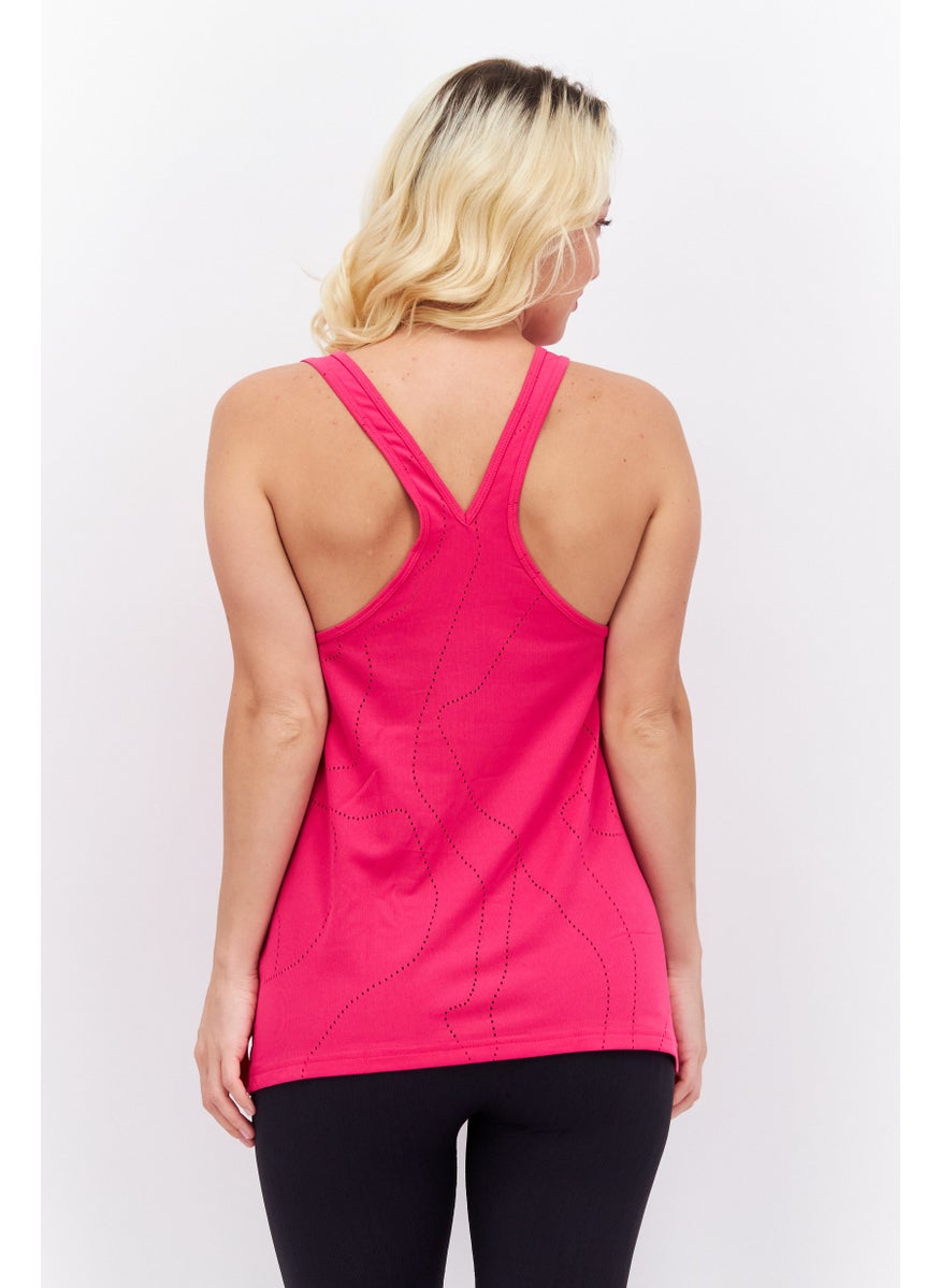 Reebok Women Sportswear Fit Sleeveless Training Top, Pink  - Image 2