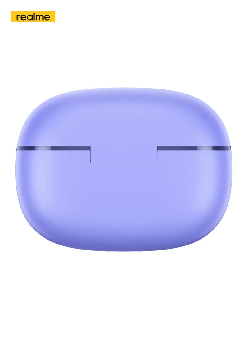 ريل مي Buds T200 Lite Wireless Earbuds 12.4mm Bass 48h Battery Quad-mic Noise Cancellation Dual-device IPX4 Waterproof Type-C Charging - Purple - Image 3