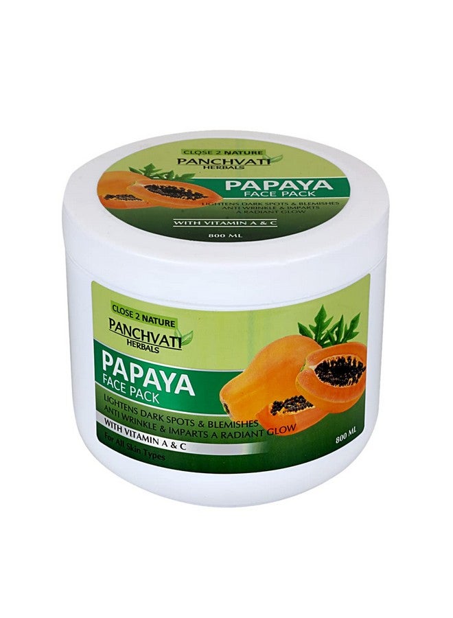 Panchvati Herbals Regular Papaya Face Pack | Removes Dead Skin Cells & Keeps Skin Youthful - 800 ml - Image 2