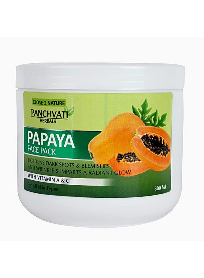 Panchvati Herbals Regular Papaya Face Pack | Removes Dead Skin Cells & Keeps Skin Youthful - 800 ml - Image 1