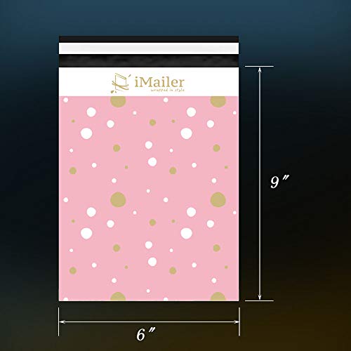 iMailer 200 Count - 6x9 inch, Pink Polka Dot - Thank You Poly Mailer Envelope, Mailing Shipping Bags with Self Seal Strip - Image 2