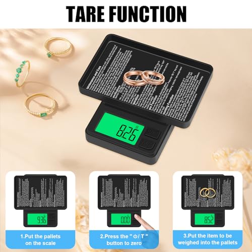 Diyife Digital Pocket Scale 1000g x 0.01g, Diyife Portable Precision Gram Scale Jewelry Scale with Protective Cover, Auto-Off, Backlit LCD, 7 Units Tare, for Food, Kitchen, Coffee, Battery Included - Image 5