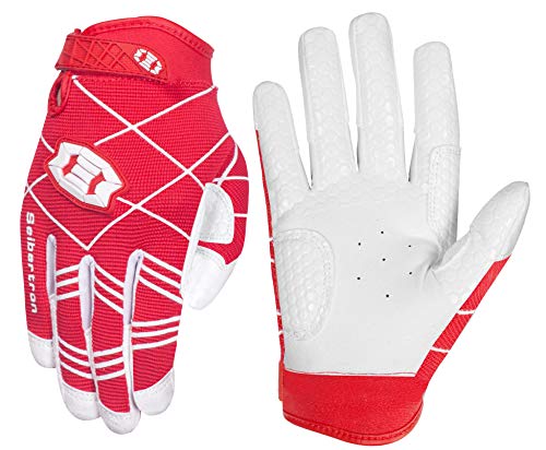 Seibertron BAR PRO 20 Signature BaseballSoftball Batting Gloves Super Grip Finger Fit for Adult Red L - Image 1