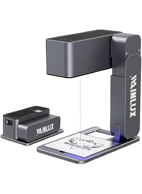 Laser Engraver,WAINLUX Z3 Portable Laser Engraving Machine 0.05mm High Precision,Auto Fixed Focus Compressed Spot, Foladable Laser Engraver for Wood and Metal,Acrylic,Leather, DIY Engraving