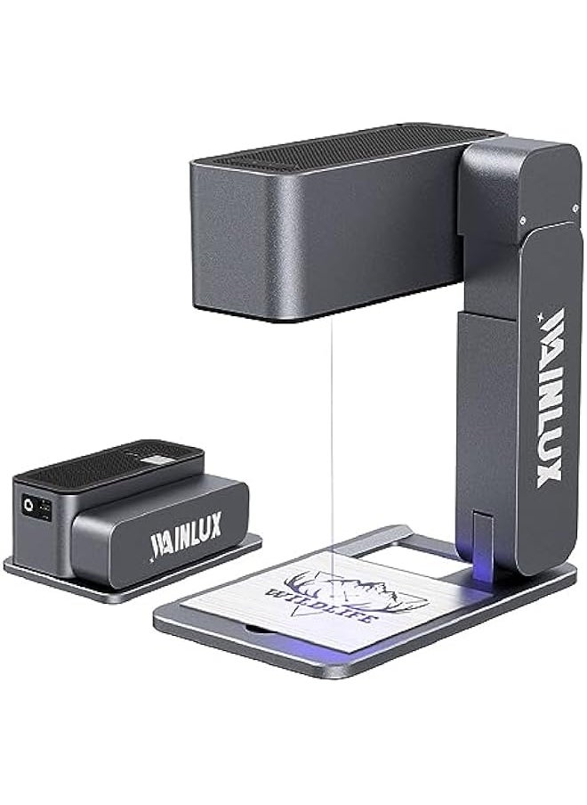 Topleo - Laser Engraver,WAINLUX Z3 Portable Laser Engraving Machine 0.05mm High Precision,Auto Fixed Focus Compressed Spot, Foladable Laser Engraver for Wood and Metal,Acrylic,Leather, DIY Engraving - Image 1