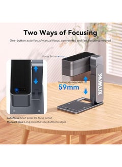 توبليو آلة النقش بالليزر WAINLUX Z3 المحمولة، دقة عالية 0.05 مم، تركيز تلقائي ثابت، بقعة مضغوطة، آلة نقش قابلة للطي للخشب والمعادن، الأكريليك، الجلد، النقش اليدوي.  - Image 2