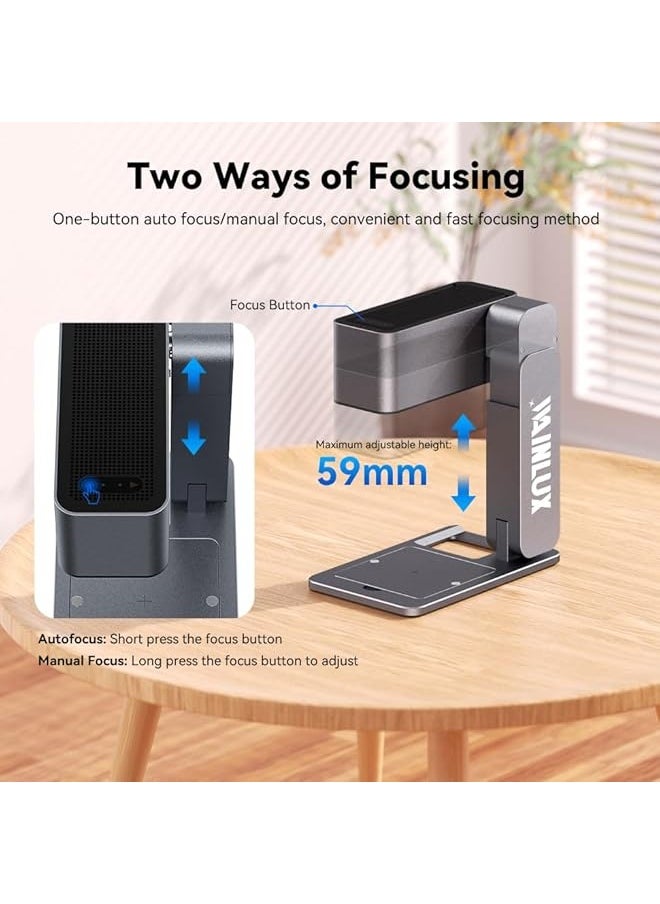 Topleo - Laser Engraver,WAINLUX Z3 Portable Laser Engraving Machine 0.05mm High Precision,Auto Fixed Focus Compressed Spot, Foladable Laser Engraver for Wood and Metal,Acrylic,Leather, DIY Engraving - Image 1