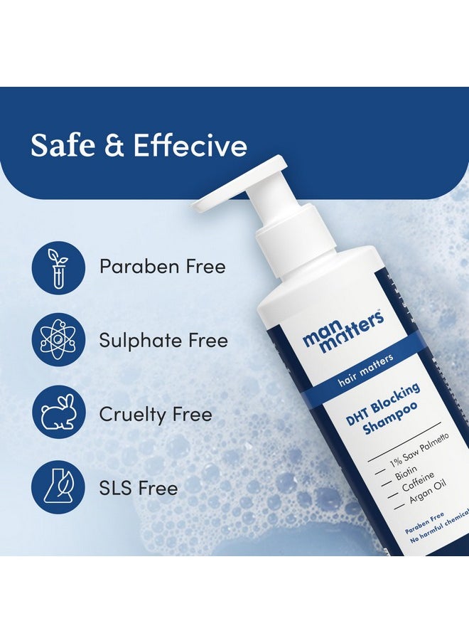 Man Matters - Dht Blocking Anti Hair Fall Shampoo, Reduces Hair Fall, Strengthen Hair, With Power Of Caffeine, Saw Palmetto, Argan Oil, & Biotin | 300Ml - Image 1