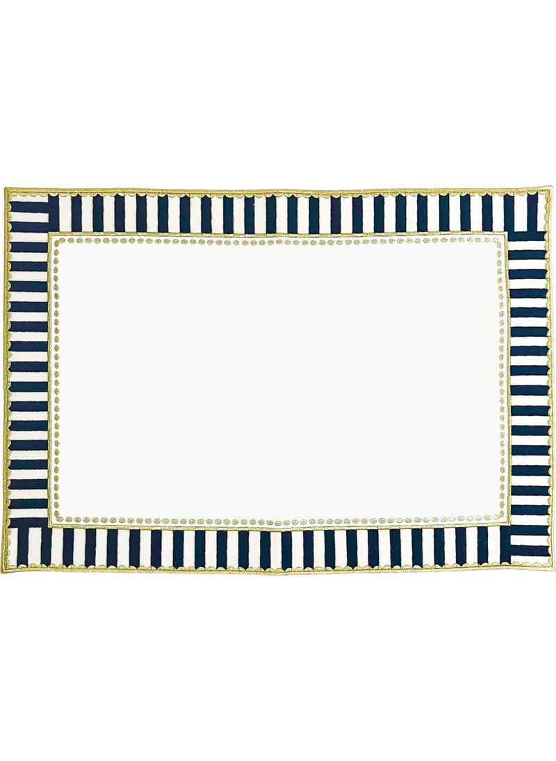 Ge Living Black and White Checkered Gold Detailed American Service (2 Pieces)  - Image 1