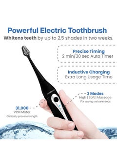 Aquasonic AquaSonic Home Dental Center Rechargeable Power Toothbrush & Smart Water Flosser - Complete Family Oral Care System - 10 Attachments and Tips Included - Various Modes & Timers (Black)  - Image 5