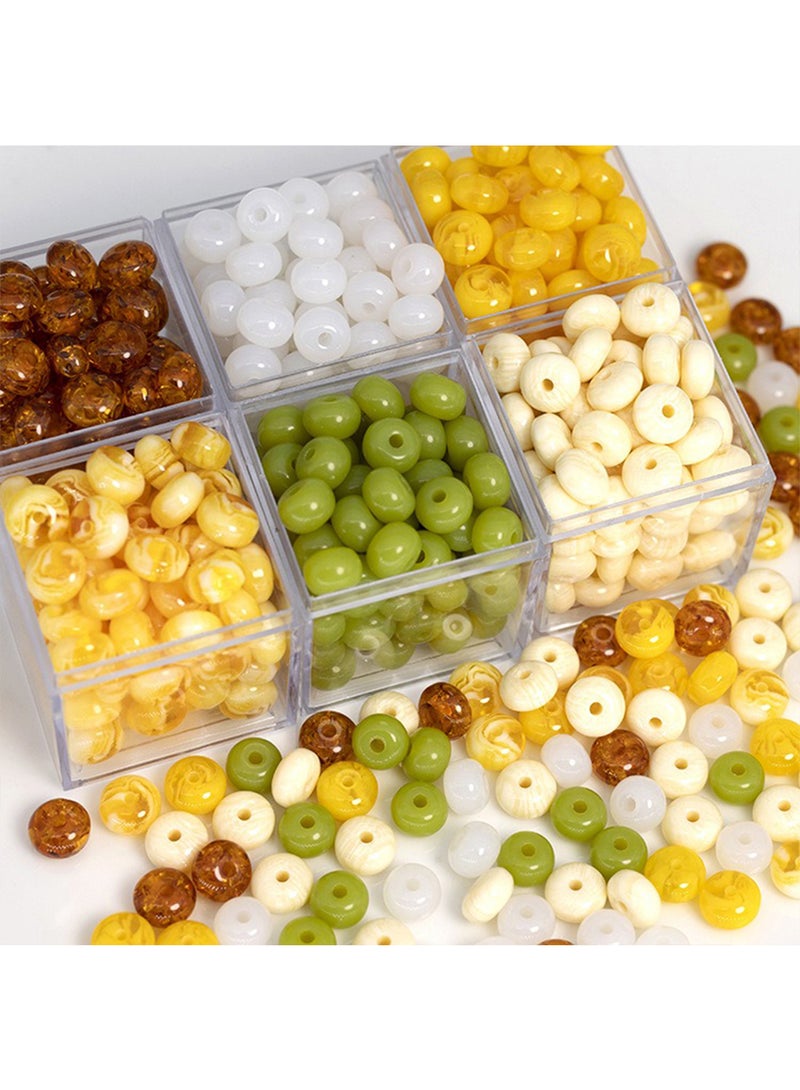 l&wen Bracelet Beads, Flat Beads Jewelry Necklace Earrings Making and Crafts for Girls 8*5mm 20Pcs  - Image 3