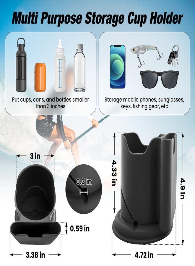 Eudaemiles Kayak Cup Holder, Kayak Accessories, Paddle Board Cup Holder, Surfboards, Canoes and Paddle Board Accessories for Types of Cup Bottle Drink (Black) - Image 3