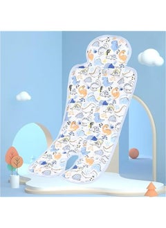 Gonice Baby Pushchair Seat Ice Liners, Infant Car Seat Insert, Baby Gel Seat Cooler Pad, Universal Fit Baby Stroller Cooling Cushion for Summer, Cooling Mat for Pushchair (Blue Dinosau)  - Image 3