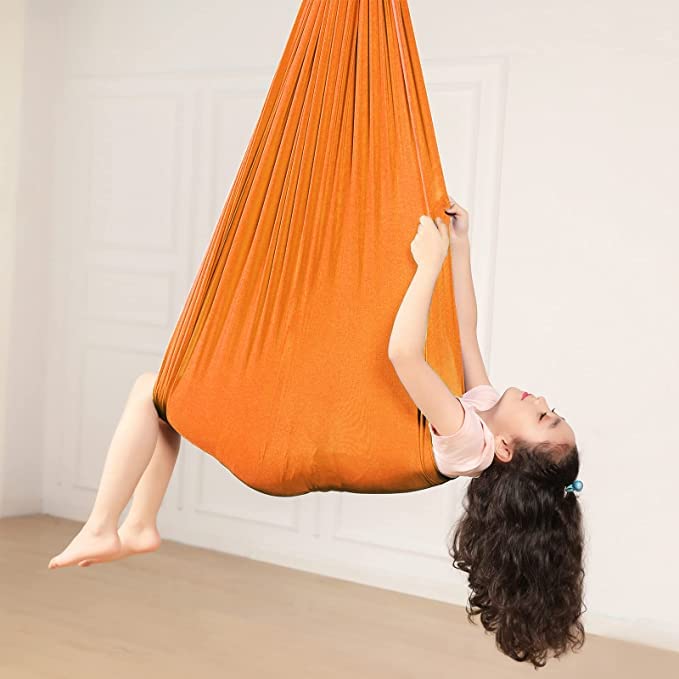 The Yogis Indoor Therapy Swing for Kids Child and Teens w/More Special Needs, Cuddle Hammock Ideal for Autism, ADHD, Aspergers and Sensory Integration Snuggle Swing Hammocks (Red) - Image 5