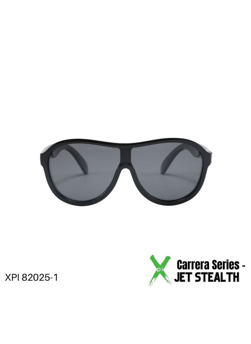 XPI Carrera Series- Jet-Stealth Kids Sunglasses - Polarized - 100% UV Protection  - Image 3