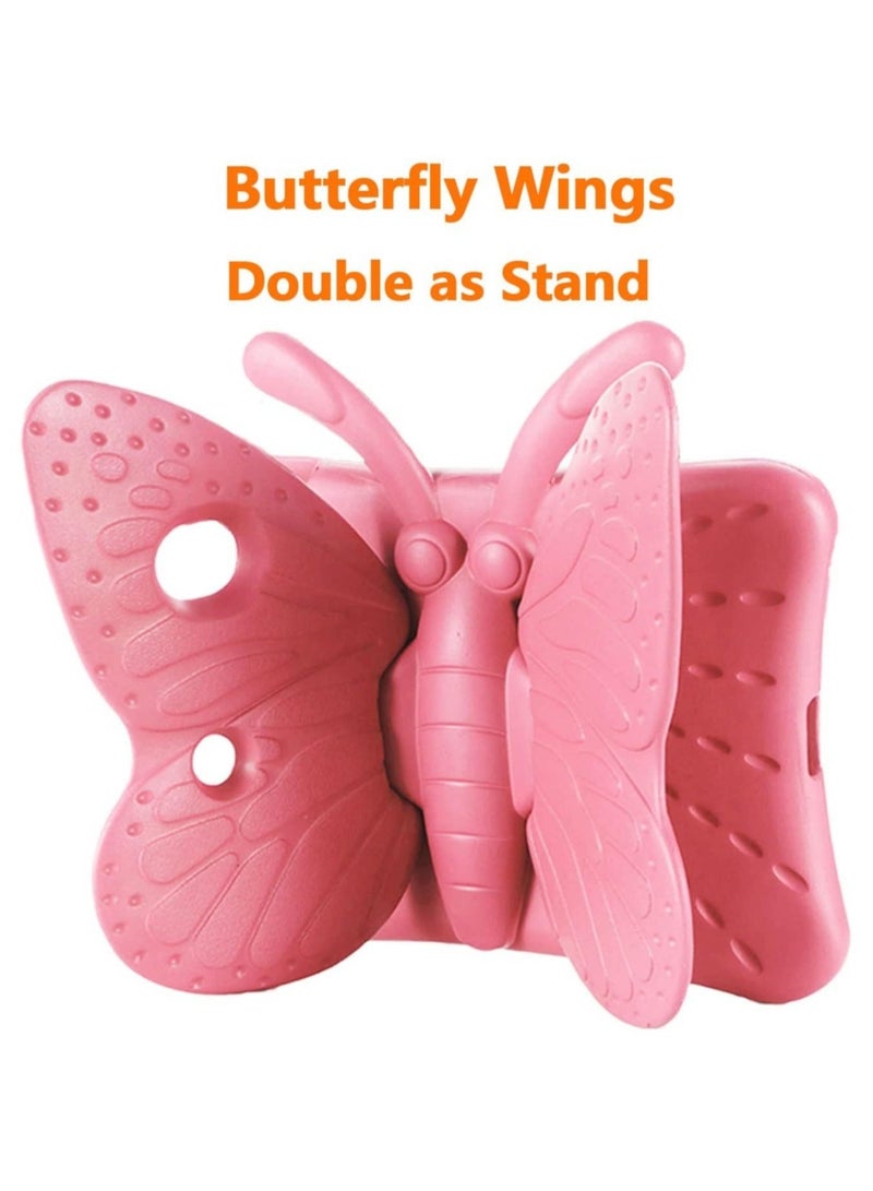 Raxoom iPad 9th 8th 7th Generation Case Kids Girls, Cute Butterfly Shockproof EVA Foam Super Protection Stand Cover for iPad 2021 2020 2019 10.2" and iPad Air 3 Pro 10.5" - Pink - Image 2