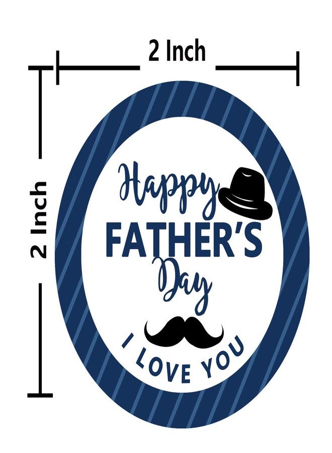 Besttile Happy Father's Day Envelope Seals Labels Stickers Party,2 Inch Father's Day Gift Wrap Circle Labels for Party Favor,500 Stickers Per Roll - Image 3