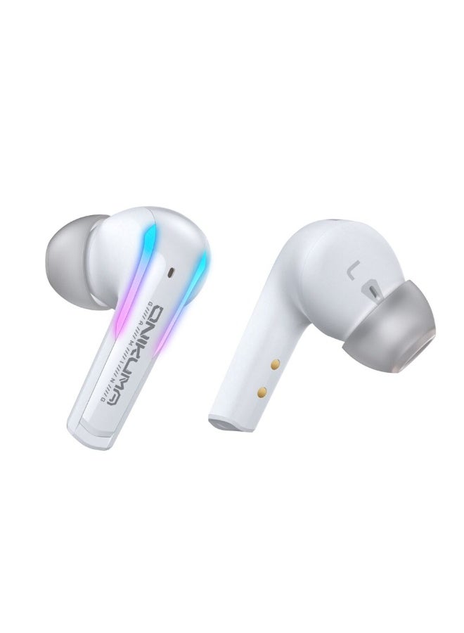 ONIKUMA T27 Dual Mode Cool Wireless Bluetooth Earphone(White) - Image 4