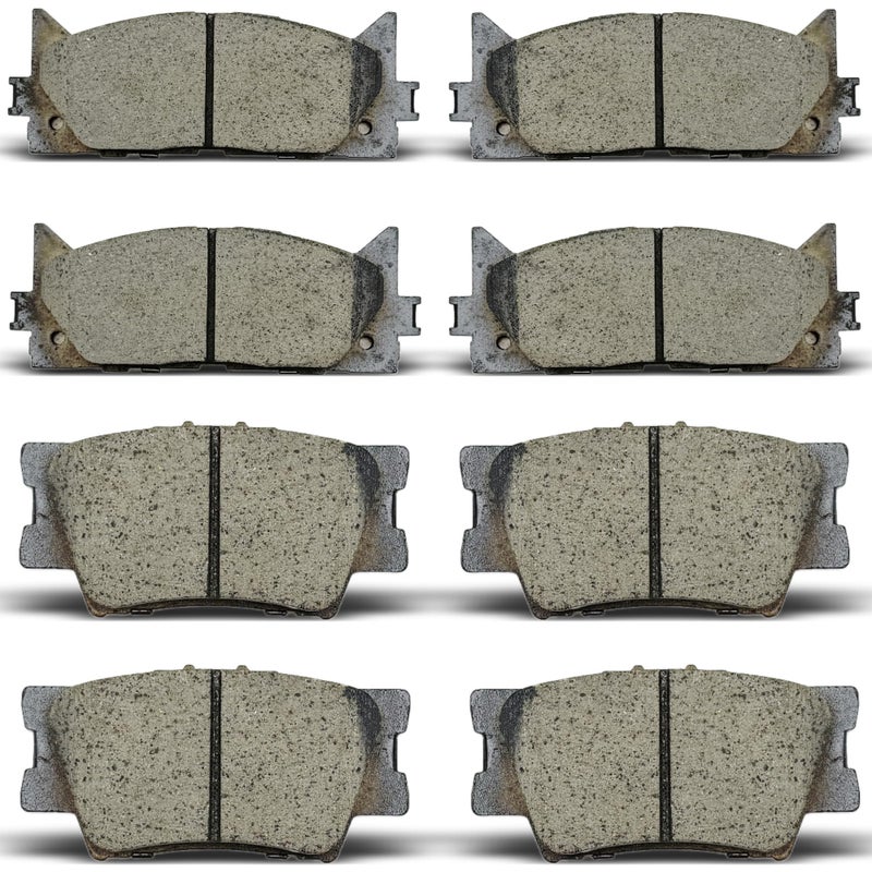 ALADICHE Ceramic Front Rear Brake Pads Compatible with 20132018 LEXUS ES300h20072018 LEXUS ES35020072017 TOYOTA Camry20082018 TOYOTA Avalon