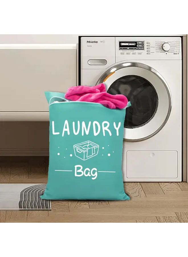 Green Travel Laundry Bag with Drawstring Wet Dry Separation 19 69x15 75 Inches - Image 4