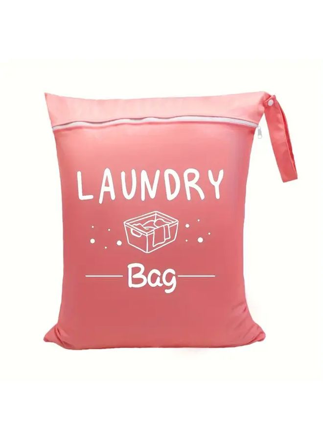 Green Travel Laundry Bag with Drawstring Wet Dry Separation 19 69x15 75 Inches - Image 5