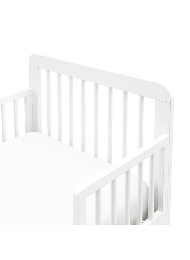 Storkcraft Pasadena Toddler Bed (White) - GREENGUARD Gold Certified, Includes Toddler Safety Guardrails, Fits Standard Crib & Toddler Mattress, Stylish Design with Rounded Details - Image 4