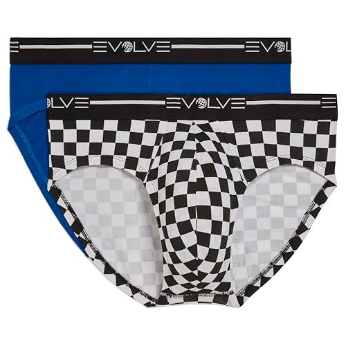 Evolve Men's Cotton Stretch No Show Brief Underwear Multipack - Image 1
