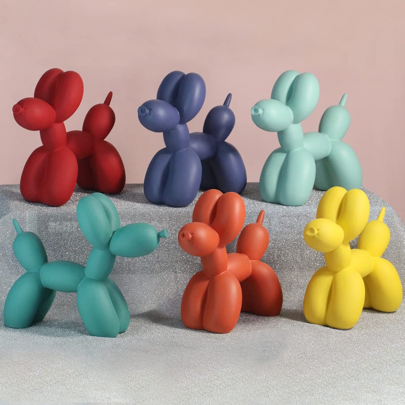 XIAOMAGG Creative Balloon Dog Sculpture Modern Home Decoration Trendy Animal Art Ornaments Collection Figurine Bedroom Living Room Office Desktop Resin Decors - Image 4