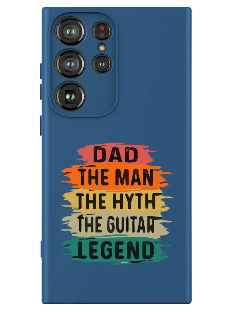 Theodor Protective Slim Fit Case Liquid Silicone Cover with Full Body Protection Anti-Scratch Shockproof Case For Samsung Galaxy S24 Ultra (Blue) - Dad-01 - Image 1