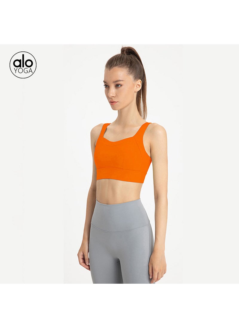 Generic - Alo Seamless High-Impact Sports Top Yoga Fitness Vest mandarin orange - Image 1