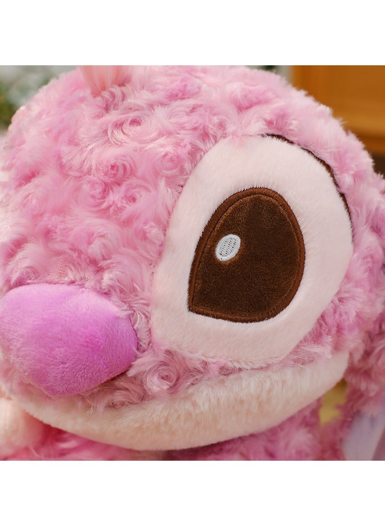 45cm pink purple curly Stitch plush toy rose velvet doll pillow - Image 3