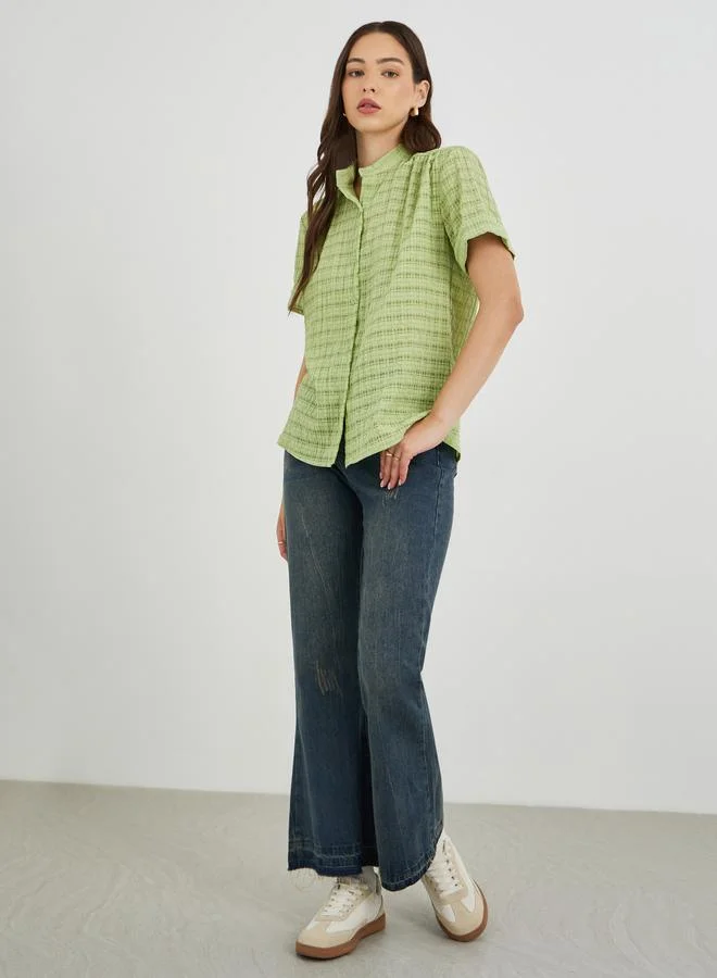 تايك تو بلوزة فضفاضة بأكمام قصيرة