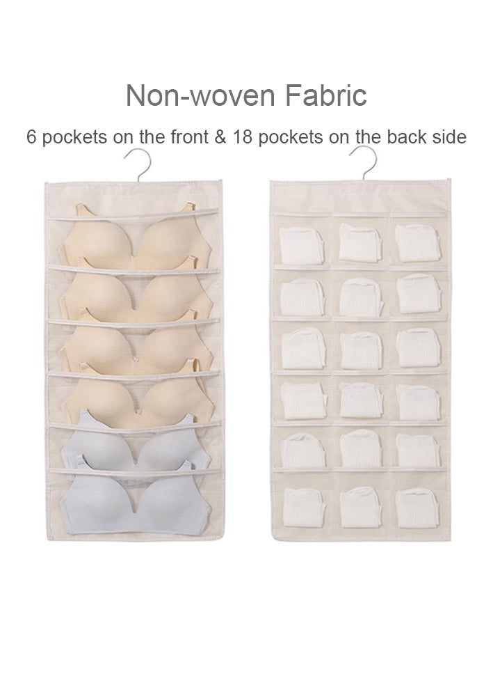 Mei Lifestyle Dual-Sided Hanging Closet Organizer & Storage Pocket Bag – Space-Saving Solution for Clothes & Accessories  - Image 1